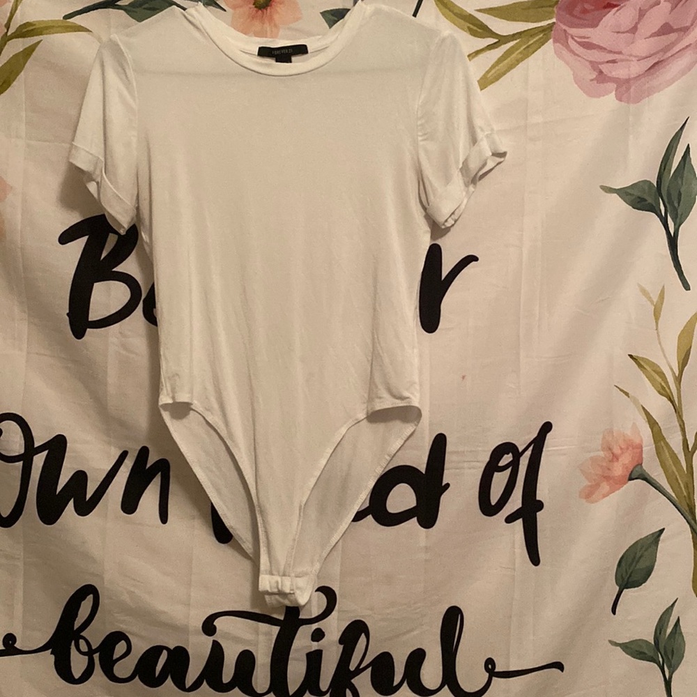 Forever21 ,White bodysuit , Size medium